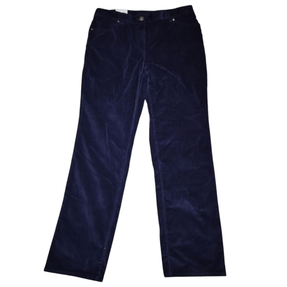 Style And Co Stretch Corduray Purple Pants Size 12 Nwt - Picture 1 of 5